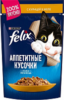 Felix Аппетитные кусочки с курицей в желе, 85 гр