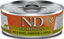 Farmina N&D Pumpkin Wet Cat с кабаном, тыквой и яблоком, 70 гр