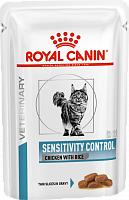 Royal Canin Veterinary Diet Pouch Sensitivity Control Feline с курицей и рисом в соусе, 85 гр