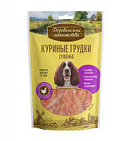 Деревенские лакомства Куриные грудки сушёные для собак, 90 гр