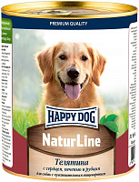 Happy Dog Natur Line Телятина с сердцем, печенью и рубцом для собак, 970 гр