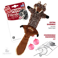 GiGwi Plush Friendz Шкурка волка со сменными пищалками без набивки, 37 см (арт.75325)
