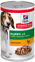 Hill's Science Plan Puppy влажный корм для щенков всех пород с курицей, 370 гр