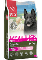 Blitz Holistic Grain Free Adult Dog All Breeds с ягнёнком и уткой