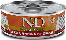 Farmina N&D Pumpkin Wet Cat с курицей, тыквой и гранатом, 70 гр
