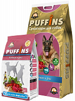 PUFFINS Ягнёнок и рис для собак, 15 кг