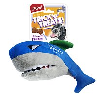 GiGwi Trick'o' Treats Акула для тритсов с пищалкой, 30 см (арт.75524)