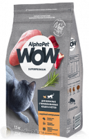 AlphaPet WOW Для взрослых стерилизованных кошек с индейкой и потрошками