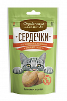 Деревенские лакомства Сердечки для пищеварения для кошек, 30 гр