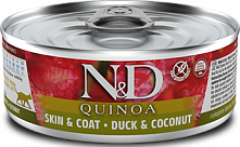 Farmina N&D Quinoa Wet Cat Skin&Coat с уткой и кокосом, 70 гр