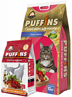 PUFFINS Мясное жаркое для взрослых кошек