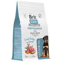 Brit Care Superpremium Dog Puppy&Junior L с индейкой и ягнёнком для щенков крупных пород 