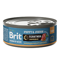 Brit Premium by Nature Консервы с телятиной и морковью для щенков всех пород, 100 гр