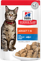 Hill's Science Plan Feline Pouch Adult Ocean Fish с океанической рыбой, 85 гр
