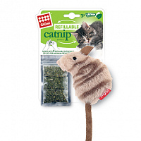 GiGwi Refillable Catnip Мышка с кошачьей мятой, 10 см (арт.75382)