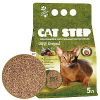 Cat Step Olive Original Растительный комкующийся наполнитель, 5 л